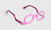 45 - Milky Pink Front and Fuscia Temples