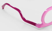 45 - Milky Pink Front and Fuscia Temples