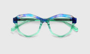 17 - Blue-Purple Tortoise with Sea Glass Front and Temples