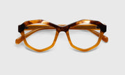 77 - Amber Tortoise with Gold Front and Gold Temples