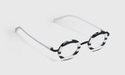 00 - Black and White Stripe Front and White Temples