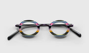 15 - Pink and Yellow Multi-Stripe Front and Grey Temples