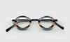 [15 - Pink and Yellow Multi-Stripe Front and Grey Temples]