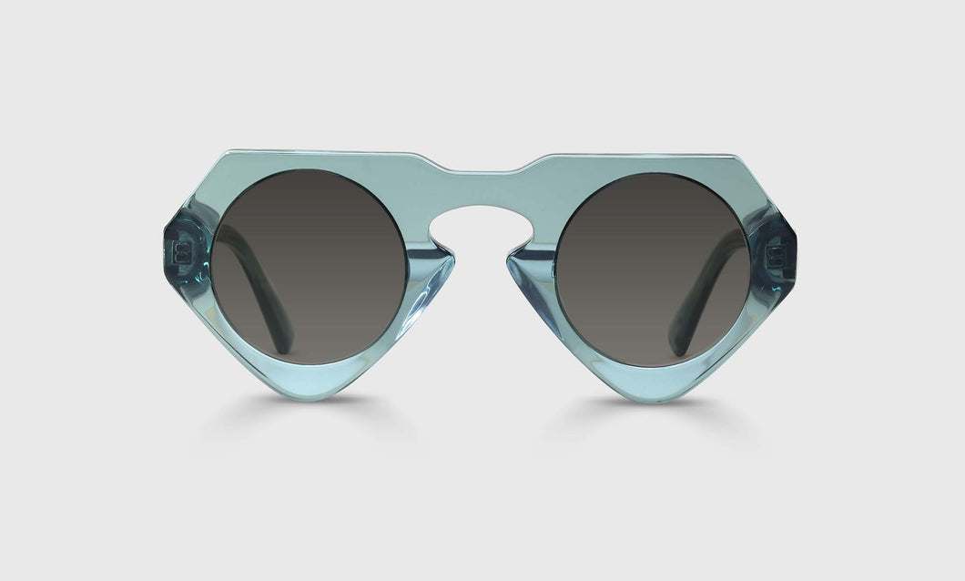 [74 - Grey-Teal Crystal Front and Temples]