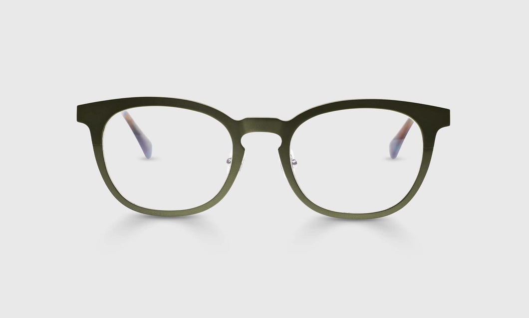 [17 - Satin Matte Olive Metal Front and Temples]