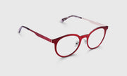 01 - Satin Matte Ruby Red Metal Front and Temples