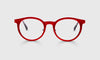 [01 - Satin Matte Ruby Red Metal Front and Temples]