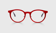 01 - Satin Matte Ruby Red Metal Front and Temples