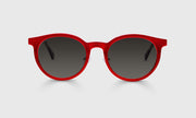 01 - Satin Matte Ruby Red Metal Front and Temples