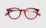 01 - Satin Matte Ruby Red Metal Front and Temples