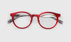 [01 - Satin Matte Ruby Red Metal Front and Temples]