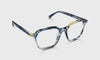 [10 - Multi-Color Blue Swirl Front and Temples]