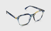 10 - Multi-Color Blue Swirl Front and Temples