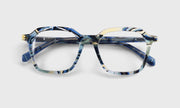 10 - Multi-Color Blue Swirl Front and Temples