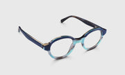 10 - Navy and Teal Stripe-Layered Front and Temples