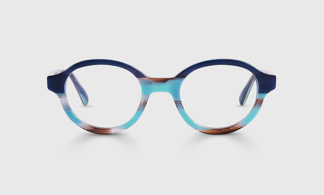 [10 - Navy and Teal Stripe-Layered Front and Temples]