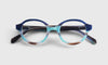 [10 - Navy and Teal Stripe-Layered Front and Temples]