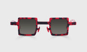 01 - Matte Crimson Tortoise Front and Temples