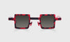 [01 - Matte Crimson Tortoise Front and Temples]