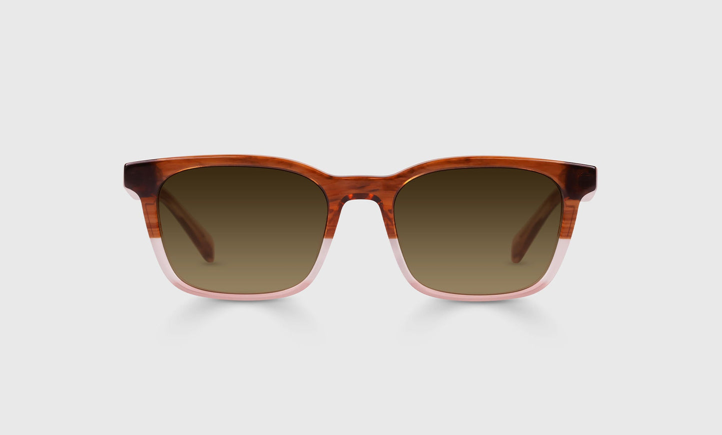 [88 - Walnut, Grey, and Blush Crystal Front and Blush Temples]