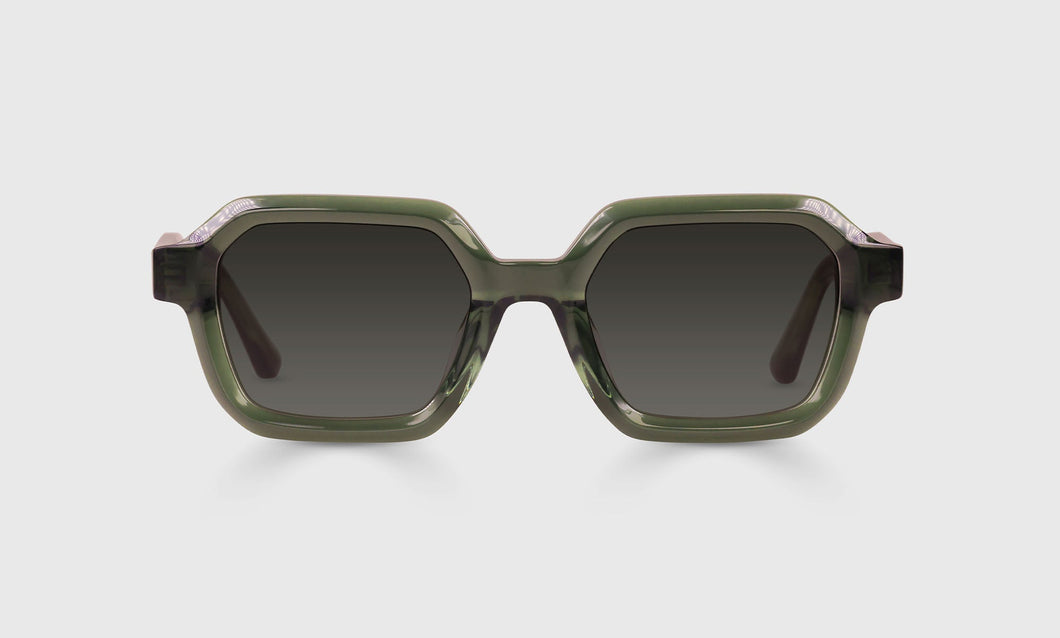 [17 - Olive Green Crystal Front and Temples]