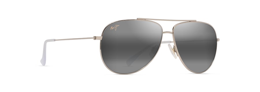 [Neutral Grey Lenses, Shiny Light Gold With Crystal Frame]