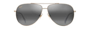 Neutral Grey Lenses, Shiny Light Gold With Crystal Frame