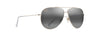 [Neutral Grey Lenses, Shiny Light Gold With Crystal Frame]