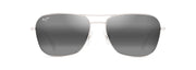 Neutral Grey Lenses, Shiny Silver With Crystal Frame