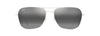 [Neutral Grey Lenses, Shiny Silver With Crystal Frame]