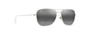 [Neutral Grey Lenses, Shiny Silver With Crystal Frame]