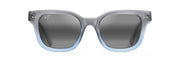 Neutral Grey Lenses, Matte Translucent Blue Grey Fade Frame