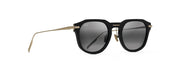 Neutral Grey Lenses, Black With Gold Frame