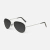 [Satin Silver &amp; Coastal Gray Polarized Gradient Nylon Lens]