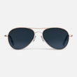 22k Satin Rose Gold & Slate Polarized Gradient Nylon Lens