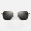 [23k Gold & American Gray Polarized Glass Lens]