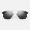 [Bright Chrome & American Gray Non-Polarized Glass Lens]