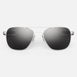 Matte Chrome & American Gray Polarized Glass Lens