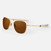 [23k Gold & American Tan Non-Polarized Glass Lens]