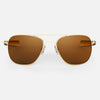 [23k Gold & American Tan Non-Polarized Glass Lens]