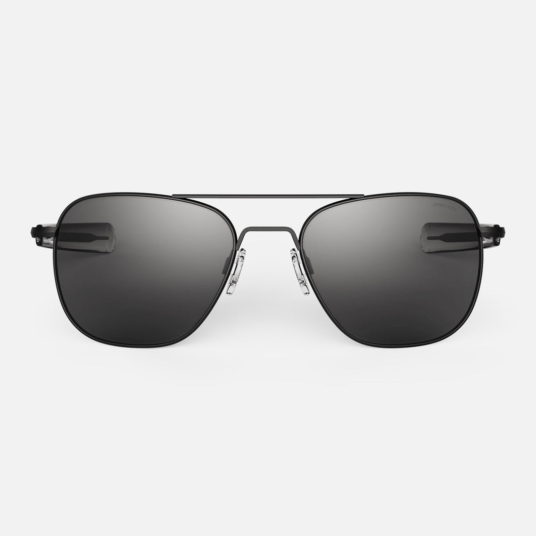 [Matte Black & American Gray Non-Polarized Glass Lens]