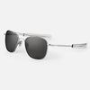 [Bright Chrome & American Gray Non-Polarized Glass Lens]