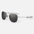 Matte Chrome & American Gray Polarized Glass Lens