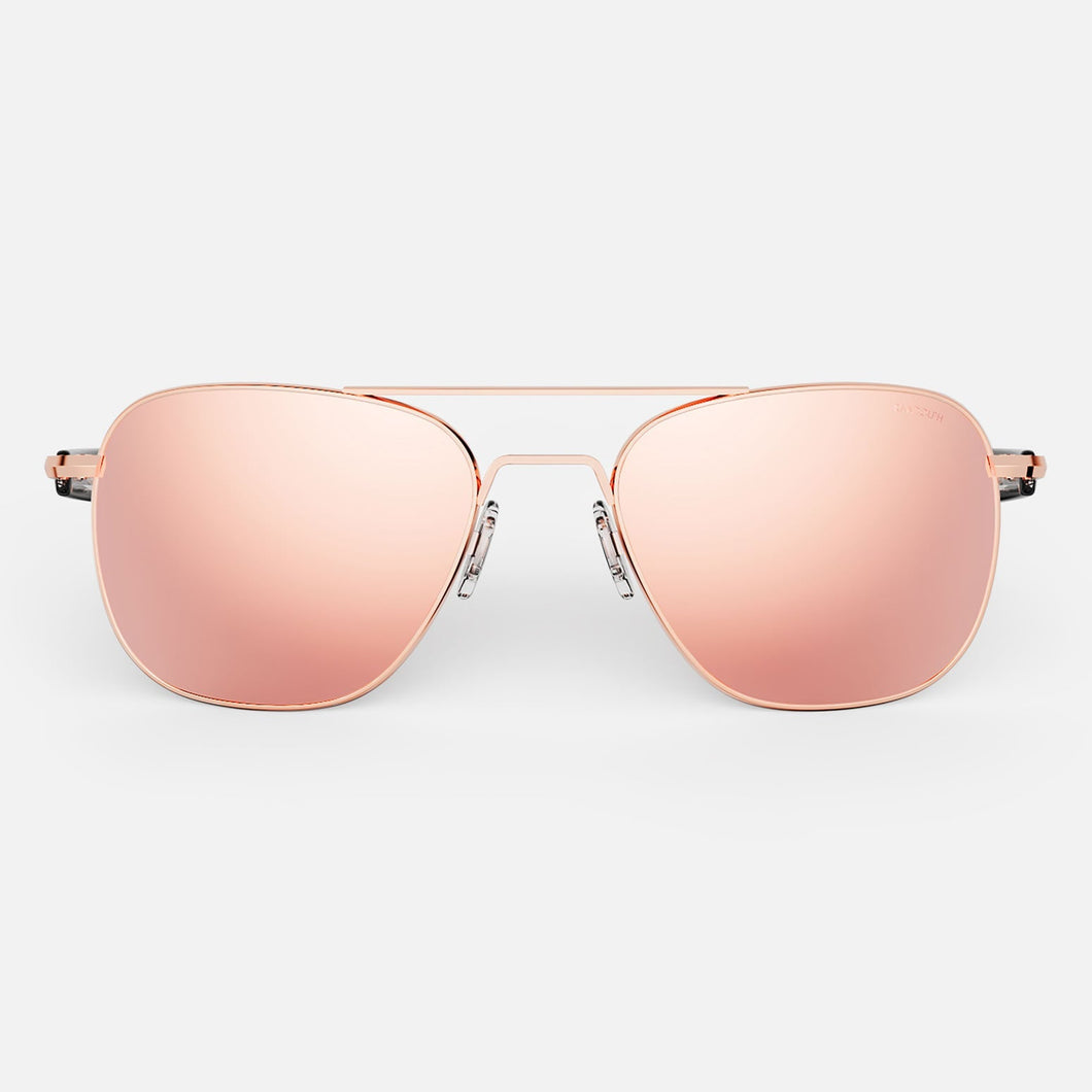 [22k Rose Gold & Rose Gold Non-Polarized Mirror Nylon Lens]