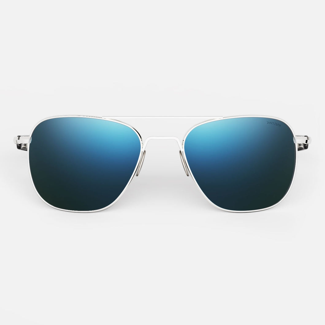 [23k White Gold & Cobalt Polarized Glass Lens]