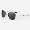 [23k White Gold & American Gray Polarized Glass Lens]