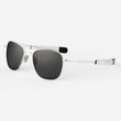 23k White Gold & American Gray Polarized Glass Lens