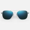 [Matte Chrome & Cobalt Polarized Glass Lens]