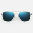 Matte Chrome & Cobalt Polarized Glass Lens