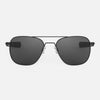 [Matte Black & Non-Polarized American Gray Glass Lens]